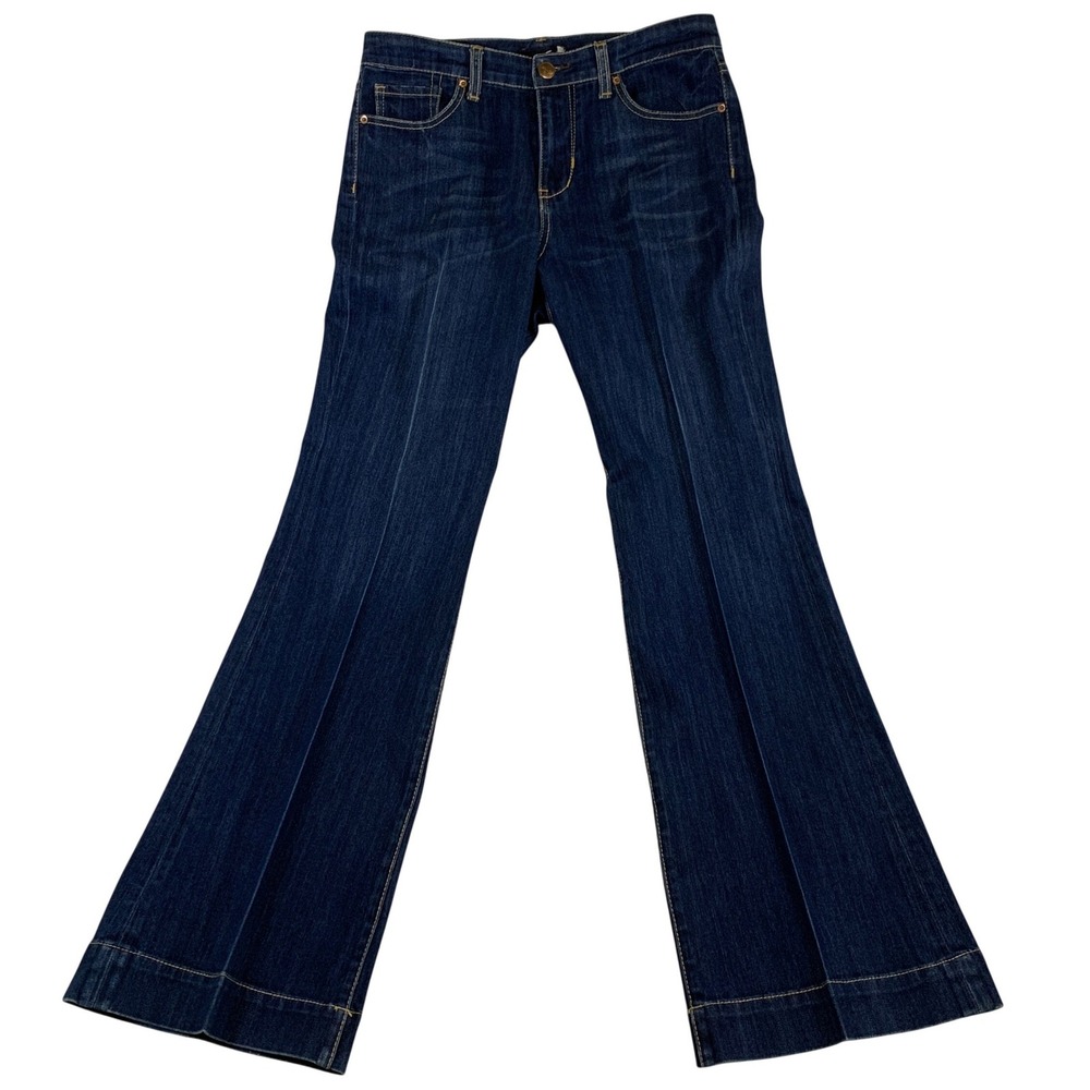 Seven7 Deep Indigo Flare Jeans Wide Leg